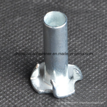 Blue Zinc Plated Furniture Four Prongs Tee Nut (CZ052)